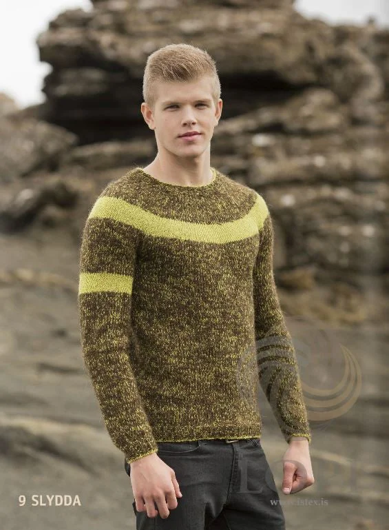 Simple Styles Slydda (Sleet) Mens Wool Sweater Brown