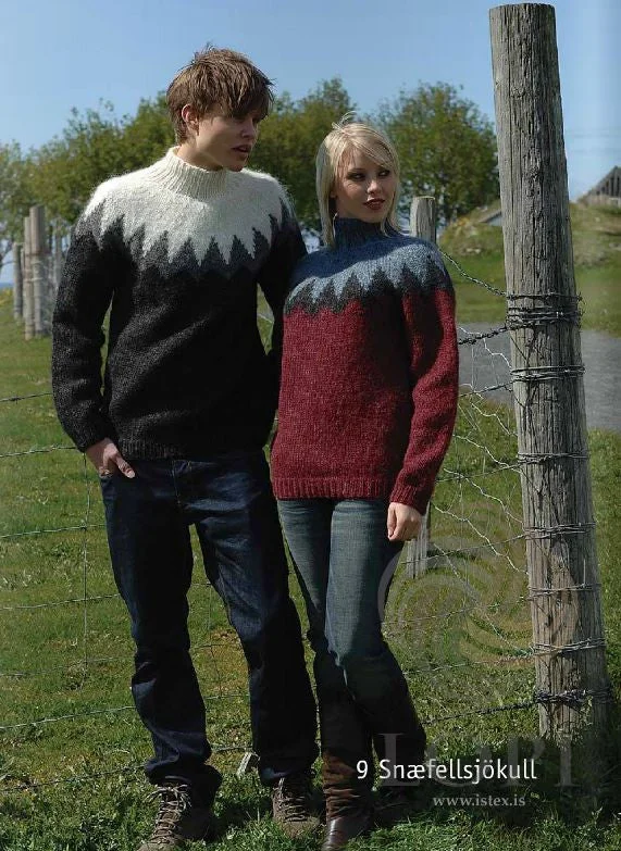 Cozy Fit Snæfellsjökull Mens Wool Sweater Black