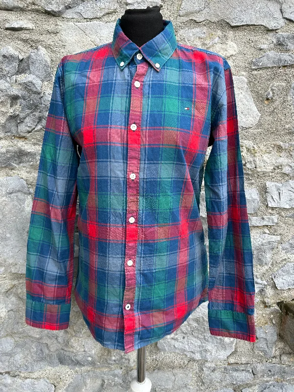 TH Blue,red&green check shirt Small